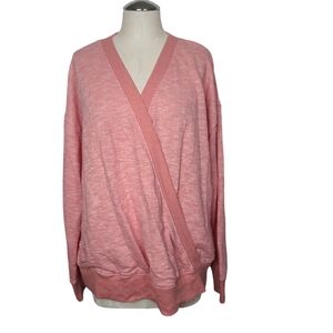 Lane Bryant Livi Pink V Neck Wrap Sweater 18/20